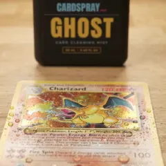 GHOST in use: spray the cloth, wipe the card